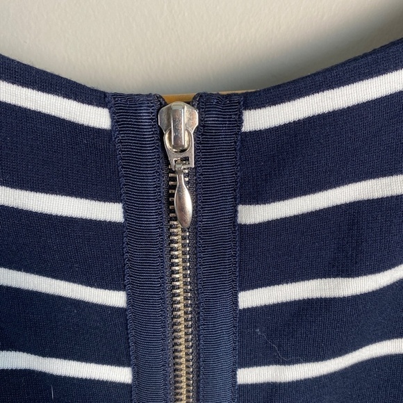 Banana Republic Women's 1/2 Zip 1/4 Sleeve Black & White T-Shirt Dress Size 6 - Picture 5 of 16